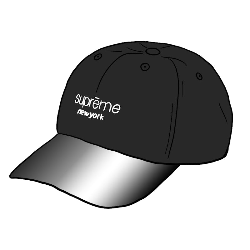 Supreme Acrylic Visor 6-Panel Black