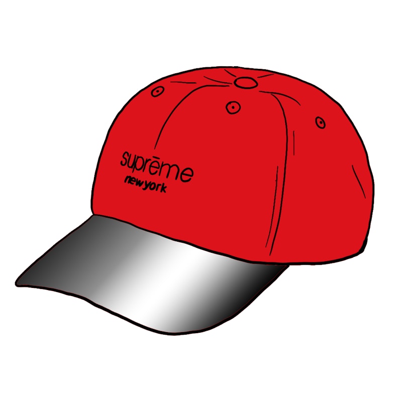 Supreme Acrylic Visor 6-Panel Red