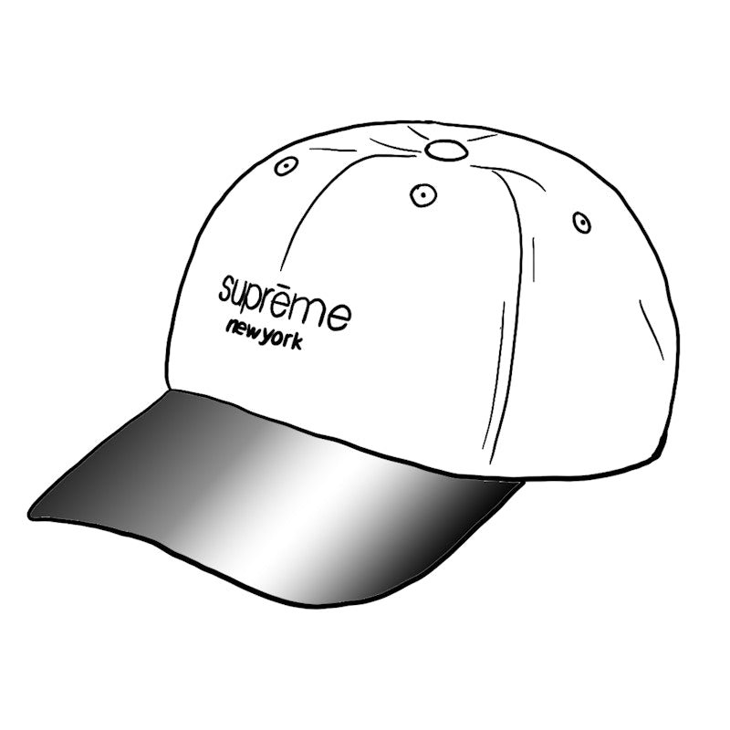 Supreme Acrylic Visor 6-Panel White
