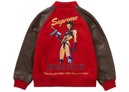 Supreme Aeon Flux Varsity Jacket Red