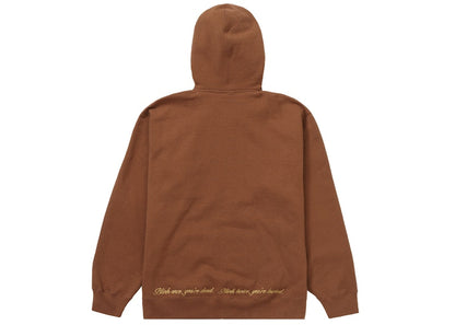 Supreme Aeon Flux Zip Up Hooded Sweatshirt Brown