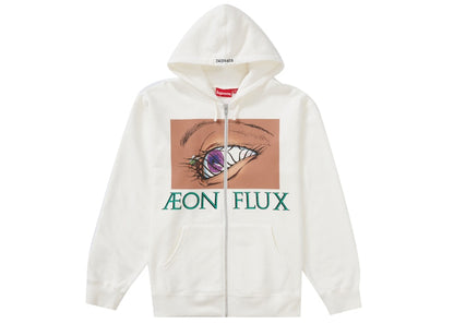 Supreme Aeon Flux Zip Up Hooded Sweatshirt White