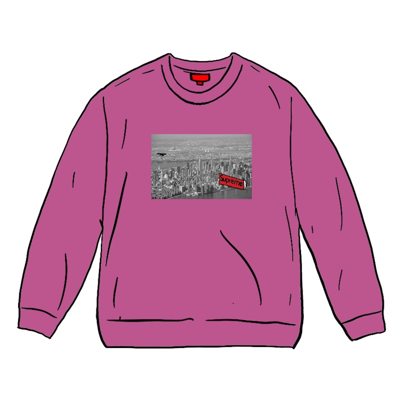 Supreme Aerial Crewneck Bright Purple