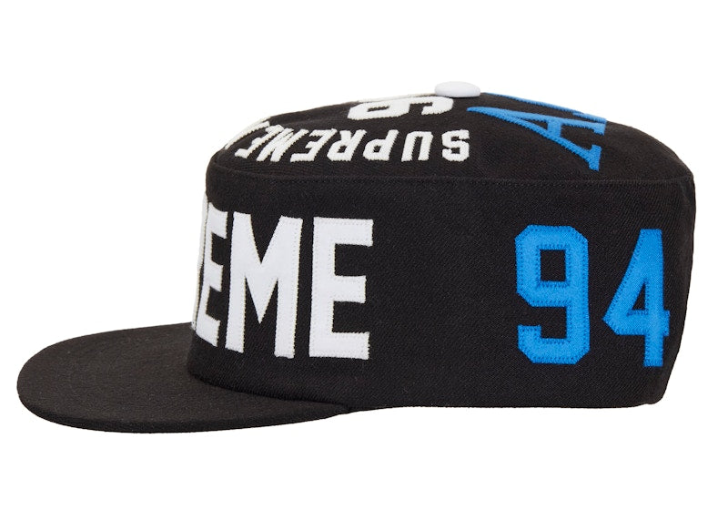 Supreme Alpha Omega Pillbox Hat Black