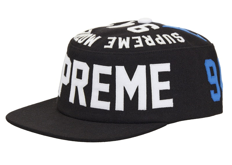 Supreme Alpha Omega Pillbox Hat Black