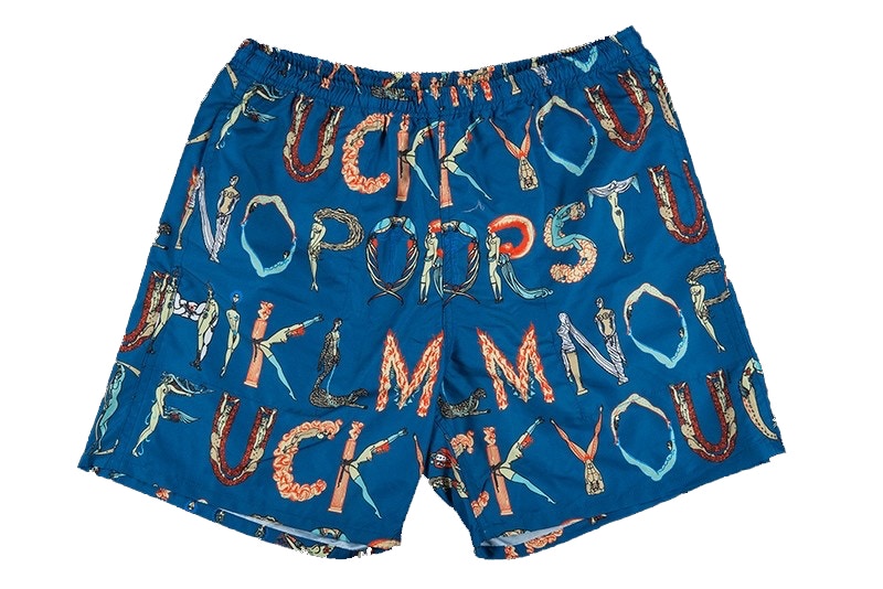 Supreme Alphabet Water Short Navy
