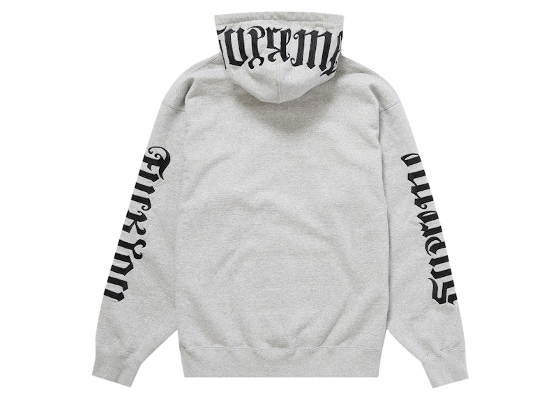Supreme Ambigram Hooded Sweatshirt Heather Grey