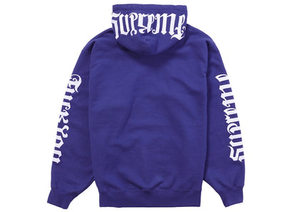 Supreme Ambigram Hooded Sweatshirt Washed Navy