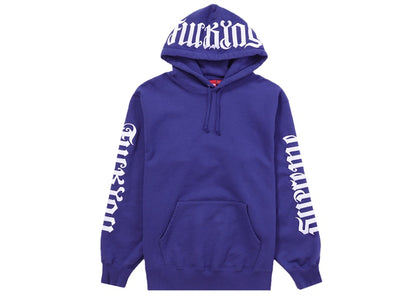 Supreme Ambigram Hooded Sweatshirt Washed Navy