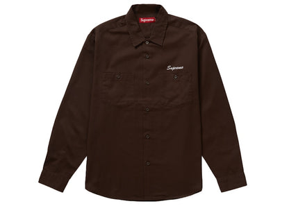 Supreme American Psycho Work Shirt Brown