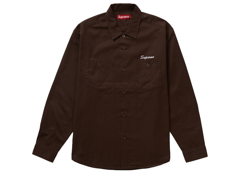 Supreme American Psycho Work Shirt Brown