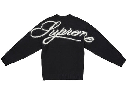 Supreme Angora Script Sweater Black