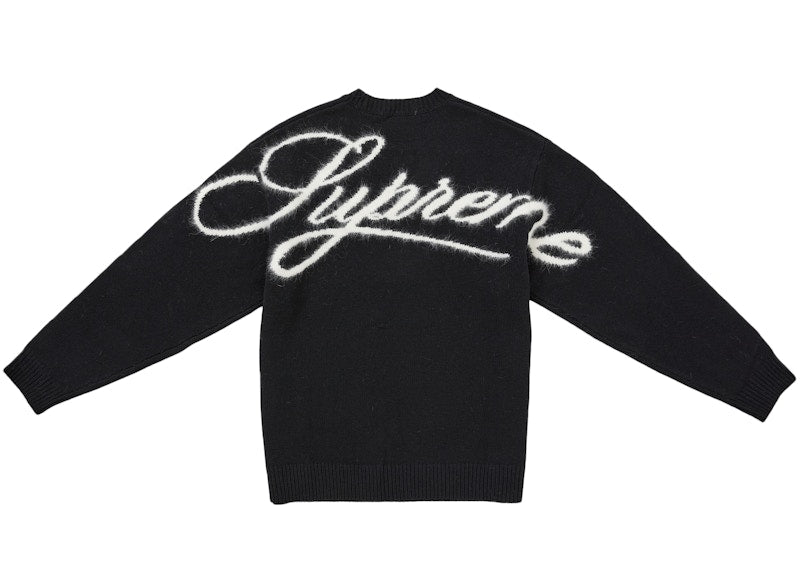 Supreme Angora Script Sweater Black