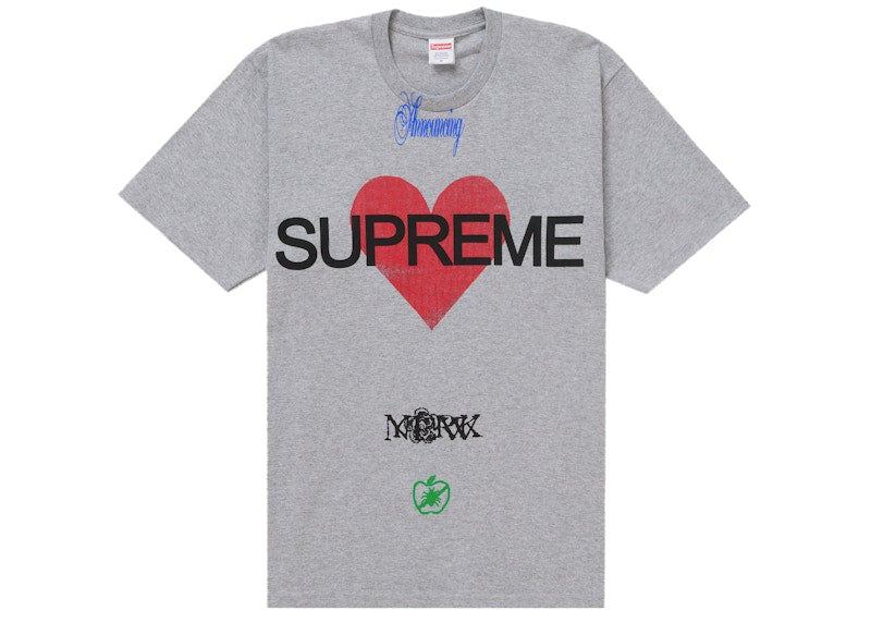 Supreme Announcing Tee Heather Grey