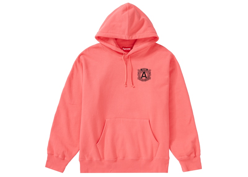 Supreme Anti Hooded Sweatshirt Bright Coral