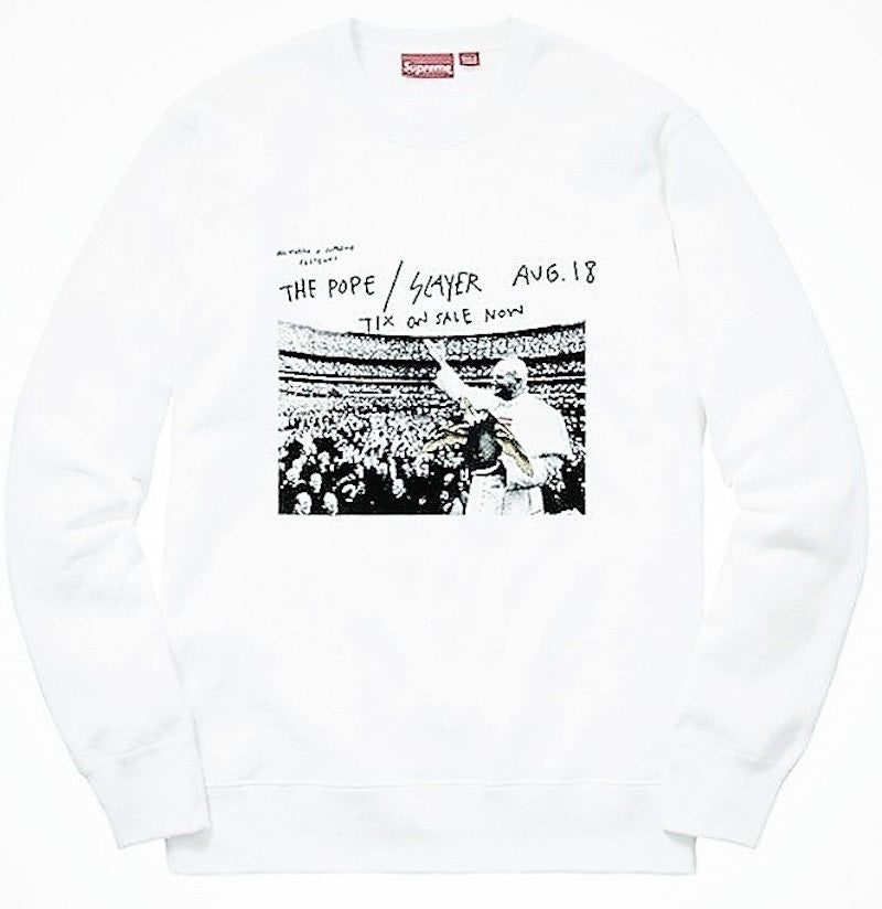 Supreme Antihero Pope Crewneck White