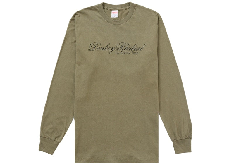 Supreme Aphex Twin Donkey Rhubarb L/S Tee Olive