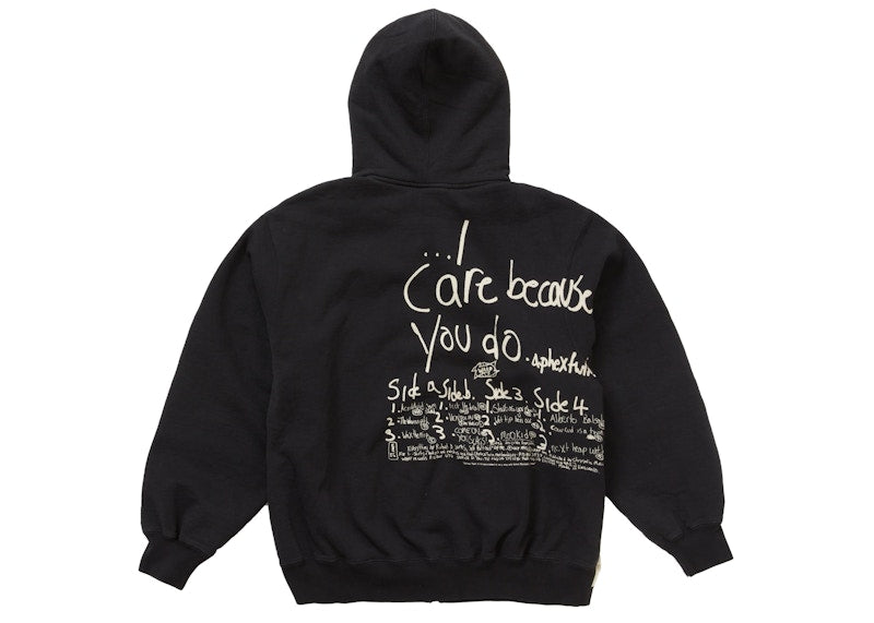 Supreme Aphex Twin Zip Up Hooded Sweatshirt Black