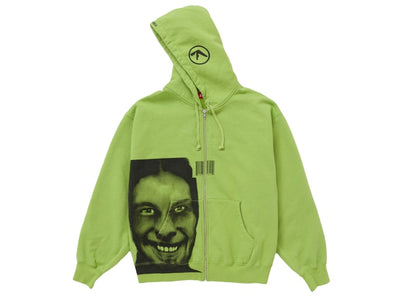 Supreme Aphex Twin Zip Up Hooded Sweatshirt Lime