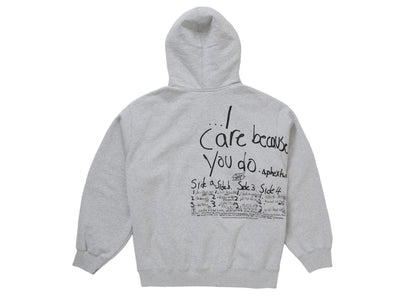 Supreme Aphex Twin Zip Up Hooded Sweatshirt Heather Grey