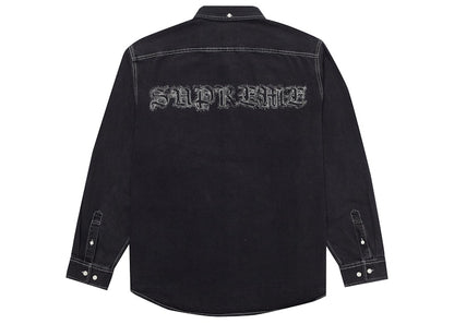 Supreme Appliqué Denim Shirt Black