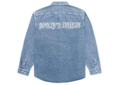 Supreme Appliqué Denim Shirt Blue