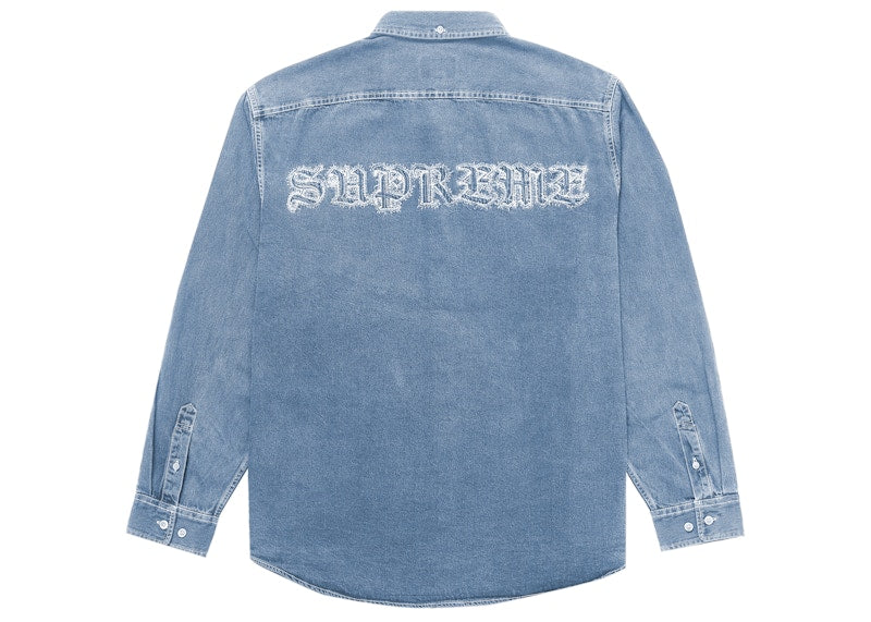 Supreme Appliqué Denim Shirt Blue