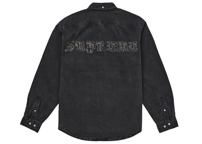 Supreme Applique Denim Shirt Black