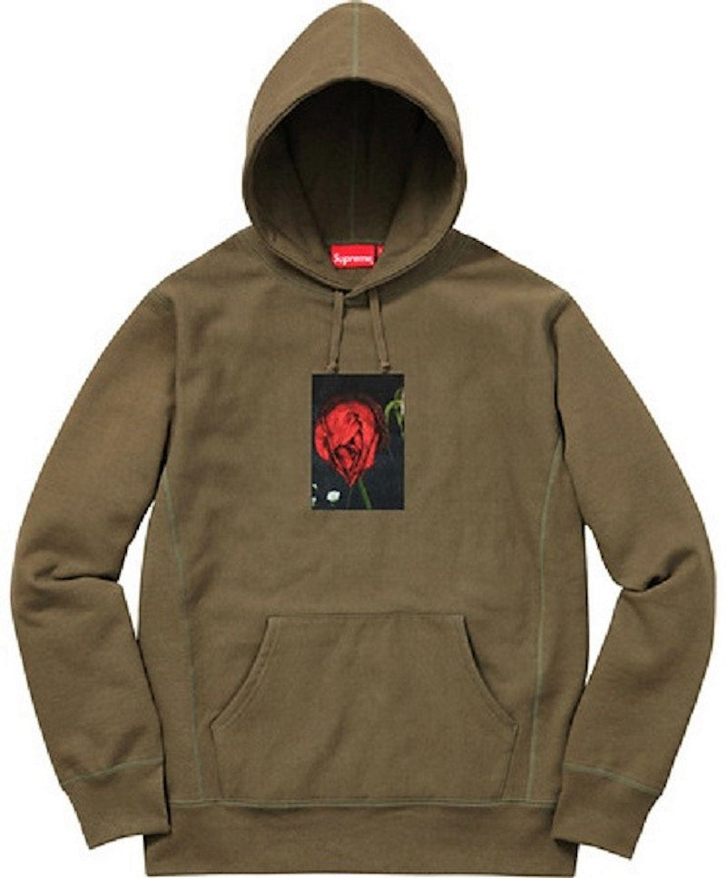 Supreme Araki Rose Hooded Sweatshirt Olive
