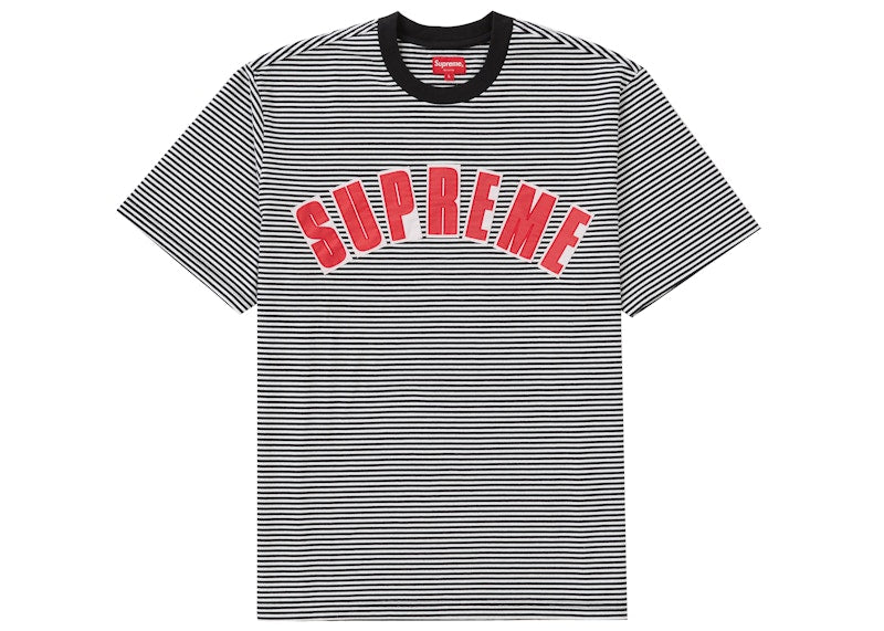 Supreme Arc Applique S/S S/S Top White Stripe