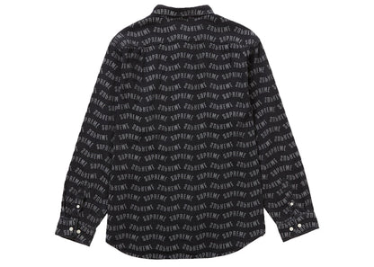 Supreme Arc Jacquard Denim Shirt Black