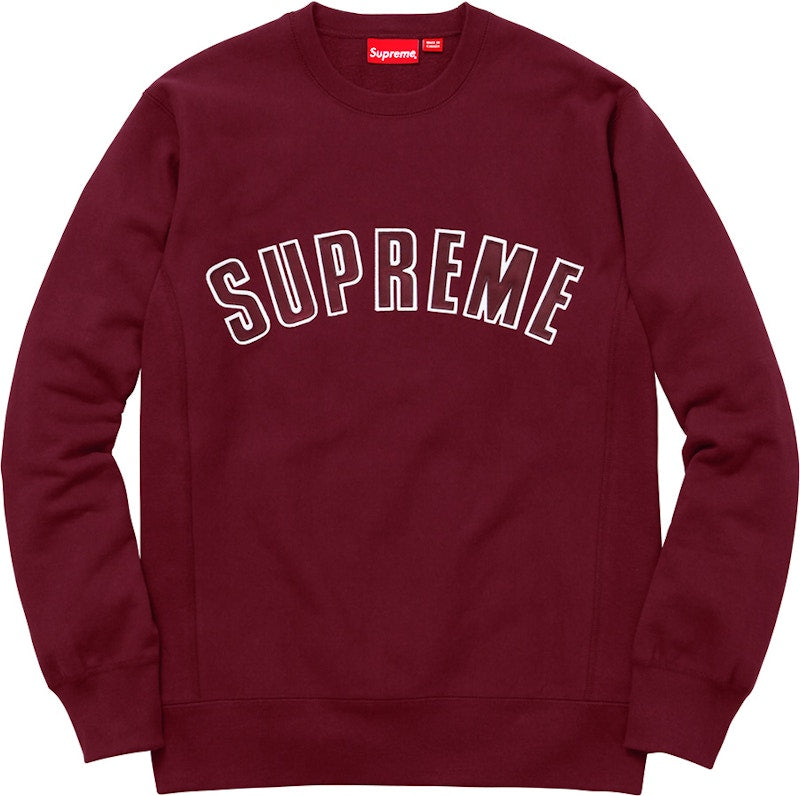 Supreme Arc Logo Crewneck Burgundy