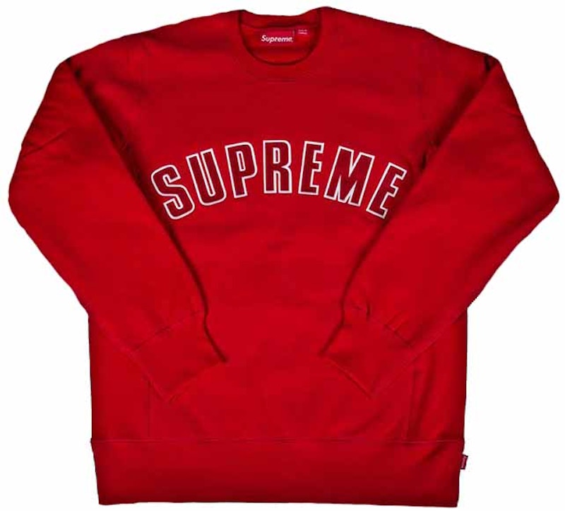 Supreme Arc Logo Crewneck Red