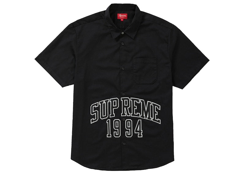 Supreme Arc Logo S/S Work Shirt Black