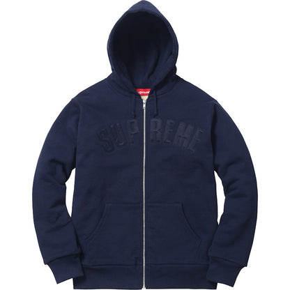Supreme Arc Logo Thermal Zip Up Sweatshirt Navy