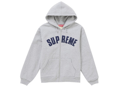 Supreme Arc Thermal Zip Up Hooded Sweatshirt Heather Grey