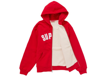 Supreme Arc Thermal Zip Up Hooded Sweatshirt Red