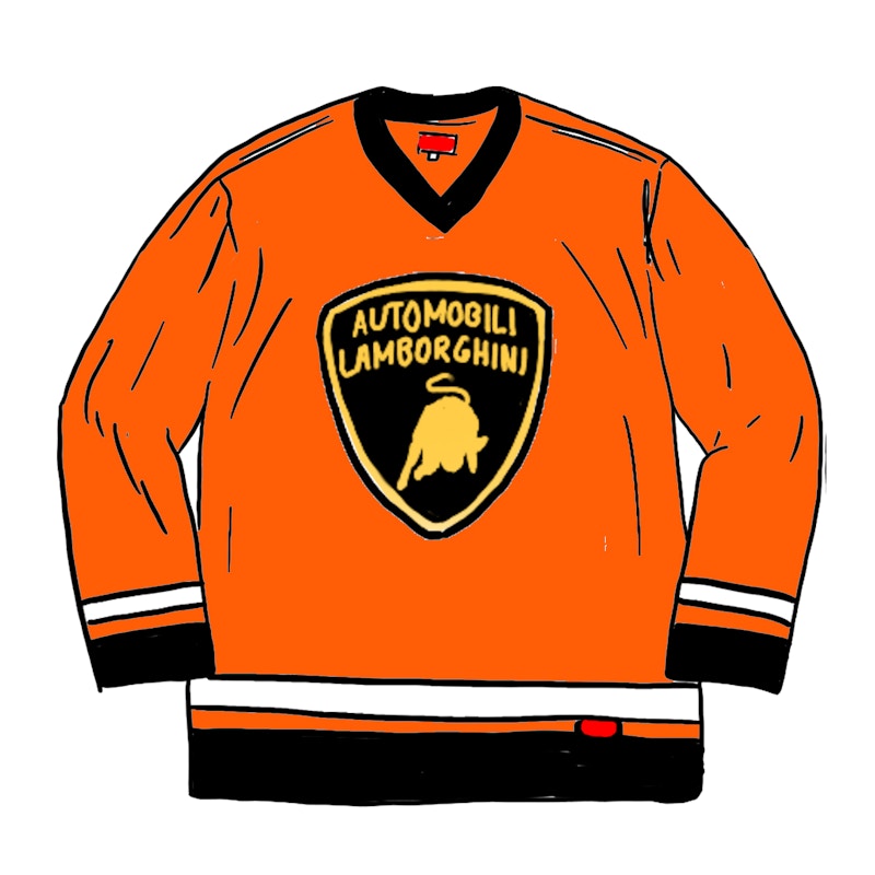 Supreme Automobili Lamborghini Hockey Jersey Orange
