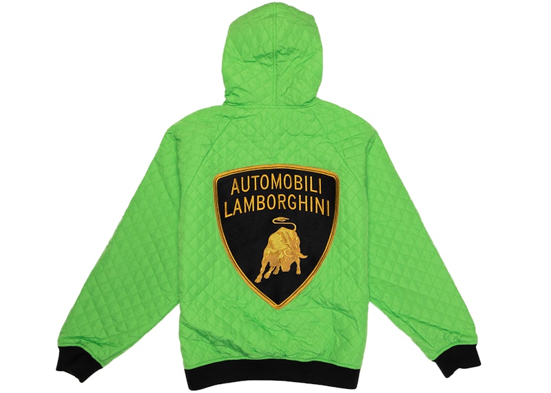 Supreme Automobili Lamborghini Hooded Work Jacket Lime