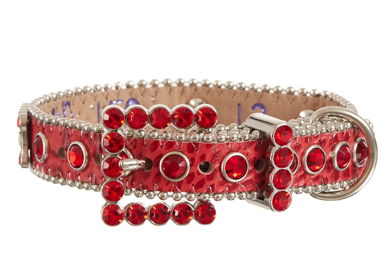 Supreme B.B. Simon Studded Dog Collar Red