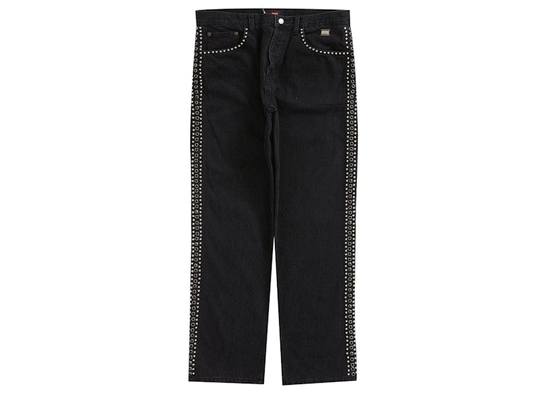 Supreme B.B. Simon Studded Regular Jean Black