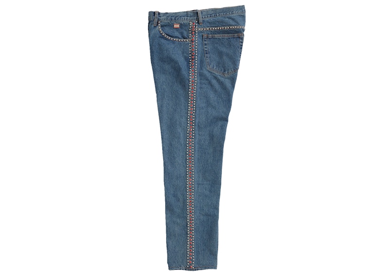 Supreme B.B. Simon Studded Regular Jean Blue