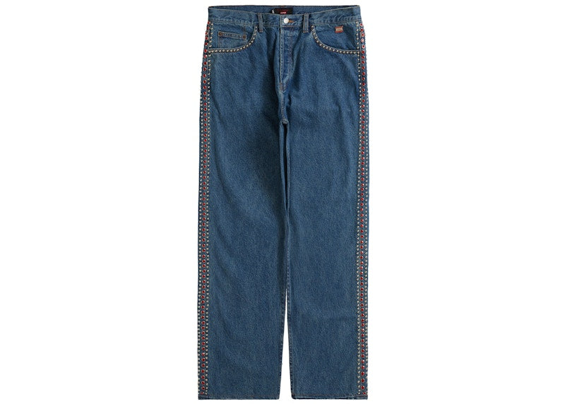 Supreme B.B. Simon Studded Regular Jean Blue
