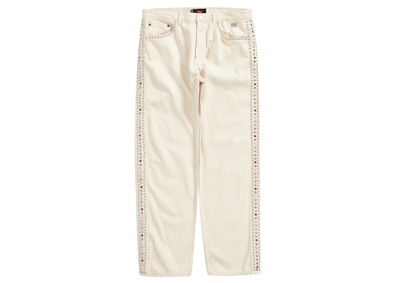Supreme B.B. Simon Studded Regular Jean Natural