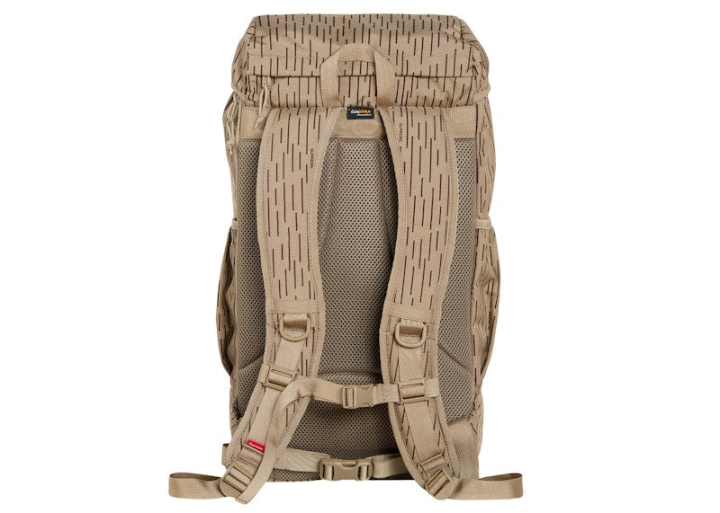 Supreme Logo Backpack (FW24) Tan Raindrop