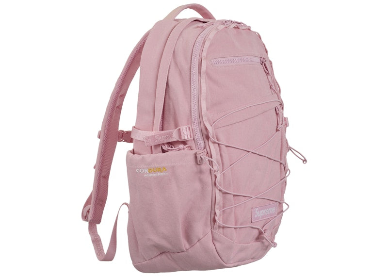 Supreme Logo Backpack (SS25) Light Pink