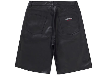 Supreme Baggy Leather Short Black