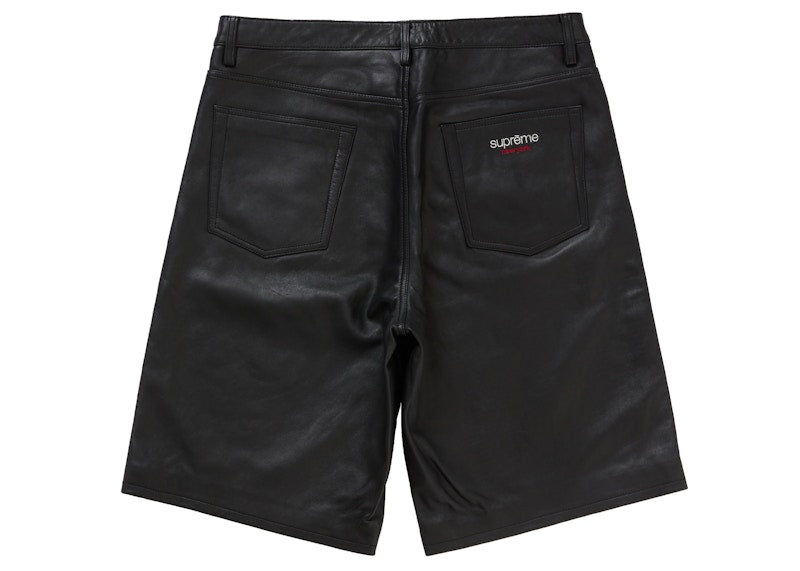 Supreme Baggy Leather Short (SS25) Black