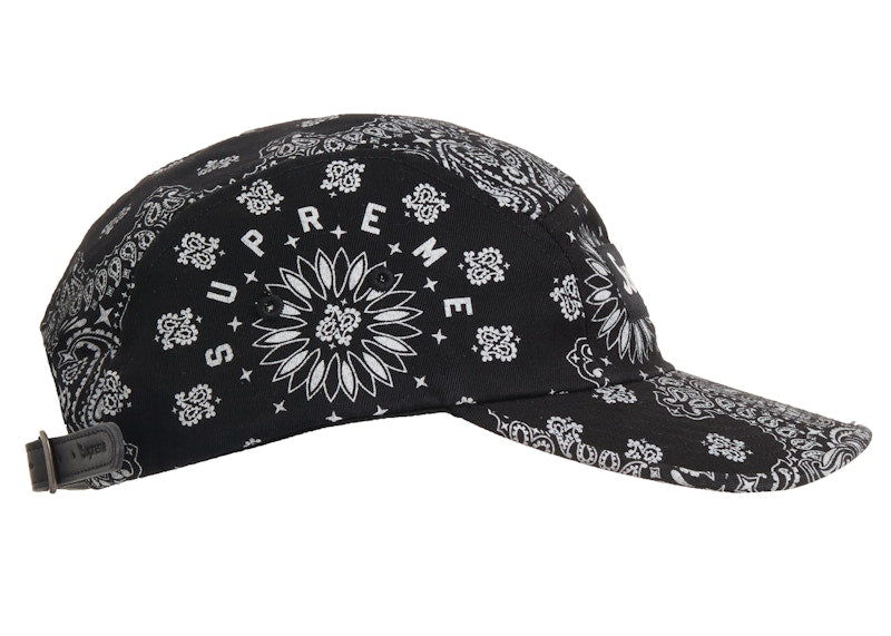 Supreme Bandana Camp Cap Black