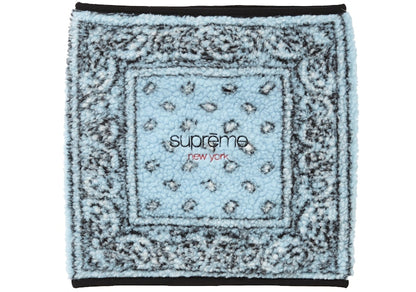 Supreme Bandana Fleece Neck Gaiter Light Blue